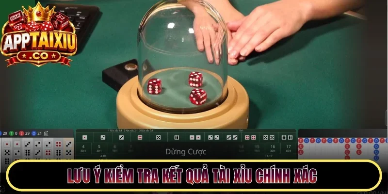 Lưu ý kiểm tra kết quả tài xỉu chính xác 