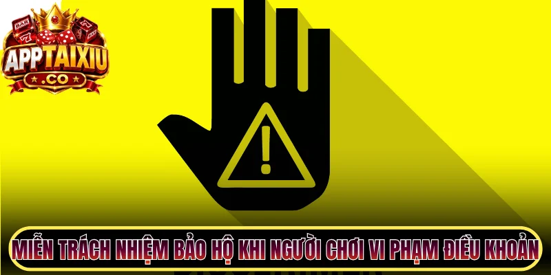 Miễn trách nhiệm bảo hộ khi người chơi vi phạm điều khoản
